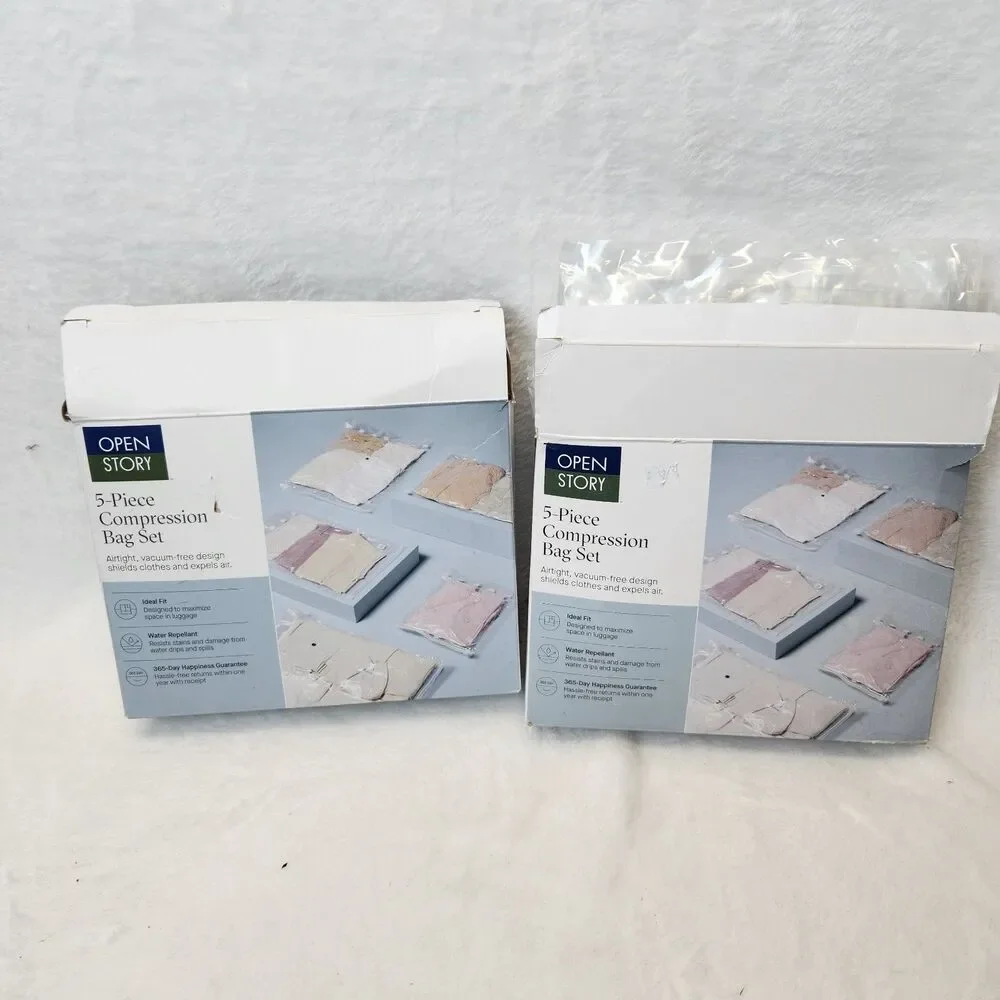 2 Pack Open Story 5-Piece Compression Bag Set